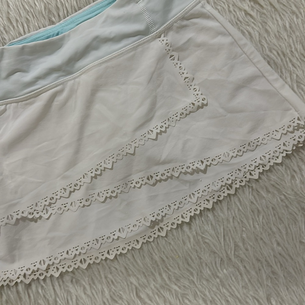 Ivivva white lace pattern skort athletic skirt size 8 - Picture 2 of 6